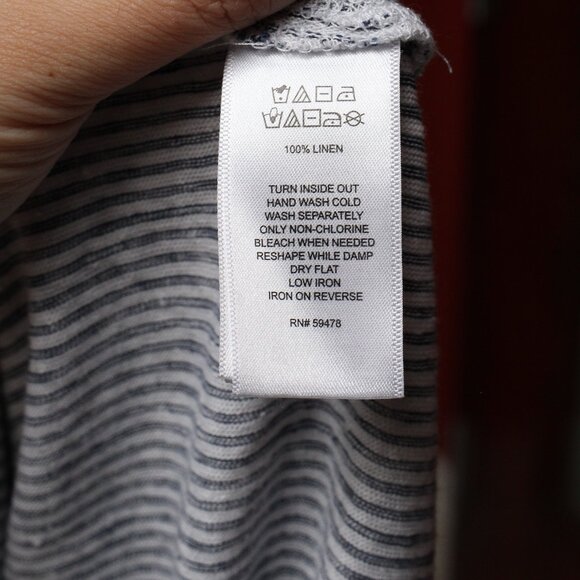 Sigrid Olsen Striped Linen Shirt - Picture 8 of 8